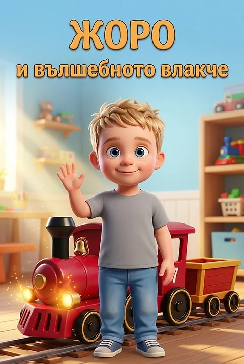 Корица на персонализираната книжка с името Жоро на заглавието